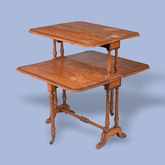 A Rare Double-Tiered Satinwood Sutherland Table